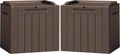 Flamaker 2 Pack Deck Box 31 Gallon Waterproof Resin Storage Box by Flamaker