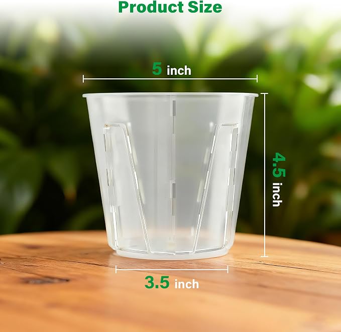5 Inch Side-Open Orchid Pots 12 Pack, Breathable Slotted Flower Pots - Image 2