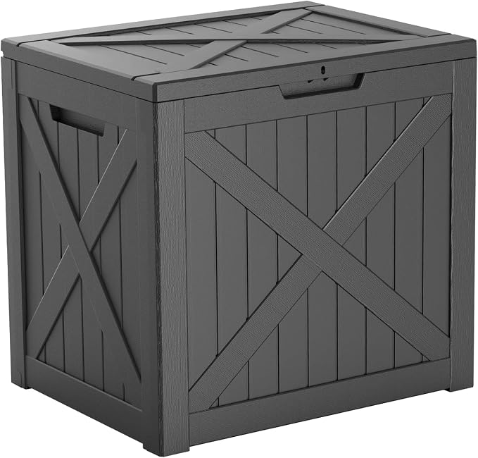 ROJIK 32 Gallon Outdoor Storage Housing Deck Box, Waterproof Patio Furniture - Image 7