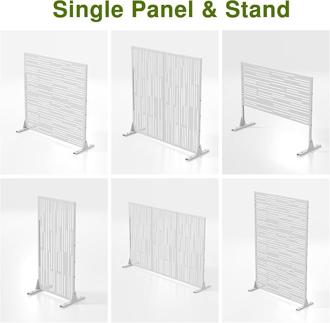 Casaphoria 72" H x 35" W Metal Outdoor Privacy Screen, Freestanding Decorative - Image 6
