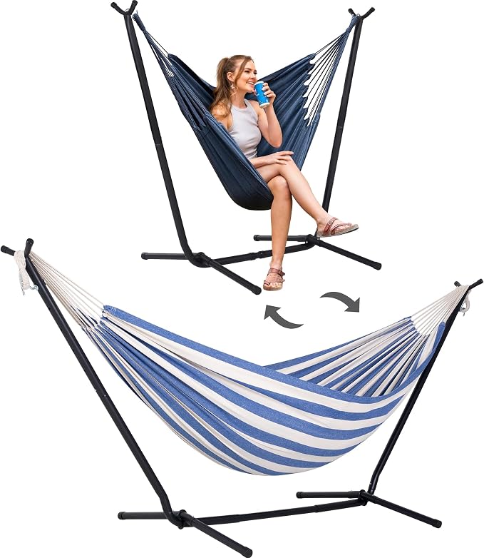 SUNCREAT 2-in-1 Convertible Free Standing Hammock by SUNCREAT