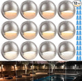 LEONLITE 12-Pack Update 5CCT LED Low Voltage Deck Lights, 180LM 3.5inch by LEONLITE