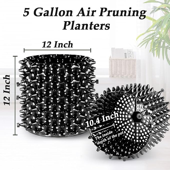 Air Pruning Planters 5 Gallon 6-Pack, Sturdy Plastic Roots Control Planter - Image 5