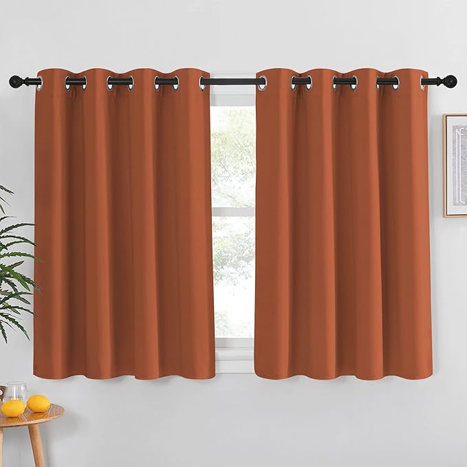 NICETOWN Blackout Burnt Orange Curtain 54 inches Long by NICETOWN