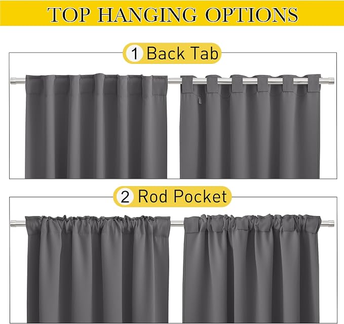 NICETOWN 2 Panels Outdoor Curtains - Image 2