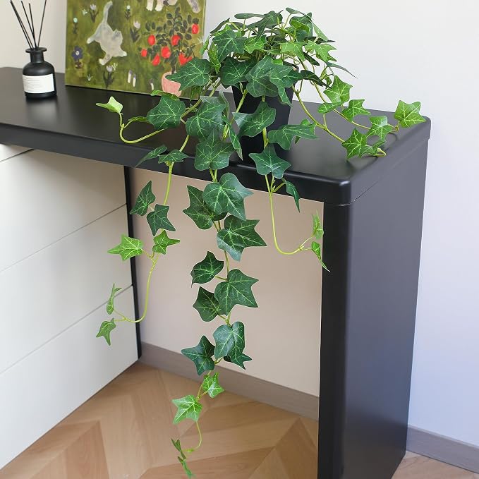 Fake English Ivy Plants in Pots Set of 2 – Realistic Artificial Ivy Greenery - Image 4