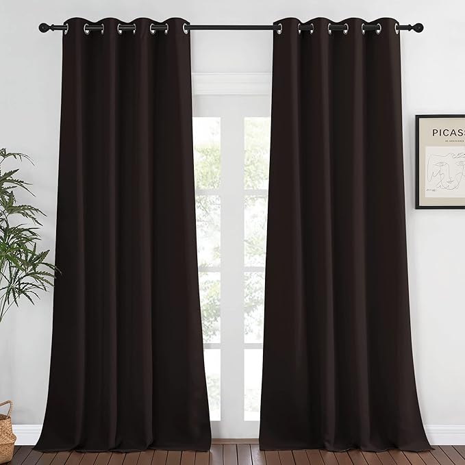 NICETOWN Bedroom Curtain Room Darkening Drapery 102 inches Length by NICETOWN