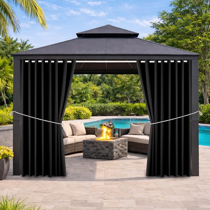 Waterproof Outdoor Curtain W105 x L95 by DivaenCamino