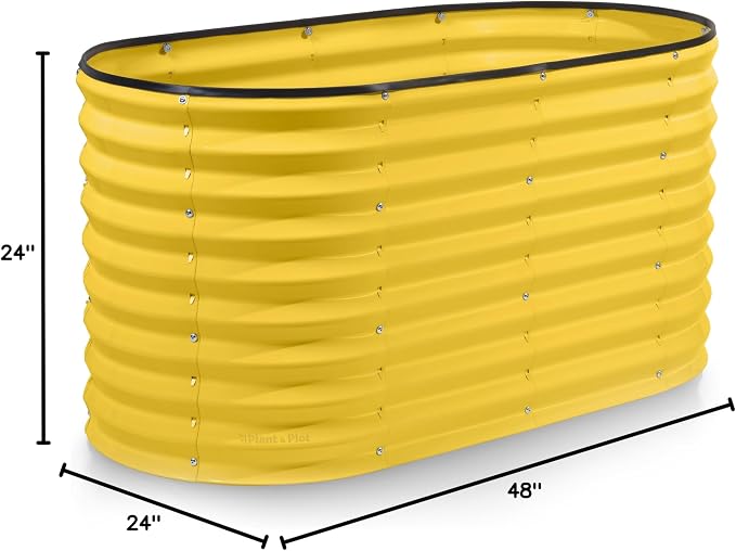 Plant & Plot Galvanized Raised Garden Beds Outdoor // 4×2×2 ft Planter Raised - Image 7