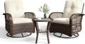 Aoxun 3 Pieces Patio Furniture Set, Patio Swivel Rocker Chairs Set of 2 by Aoxun