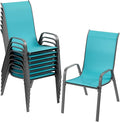 TLSUNNY Patio Chairs, Stackable Textilene Outdoor Dining Furniture by TLSUNNY