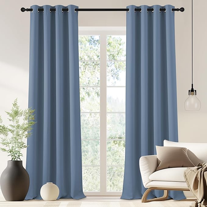 NICETOWN Blackout Drapery Curtain Panel 90 inches Long by NICETOWN