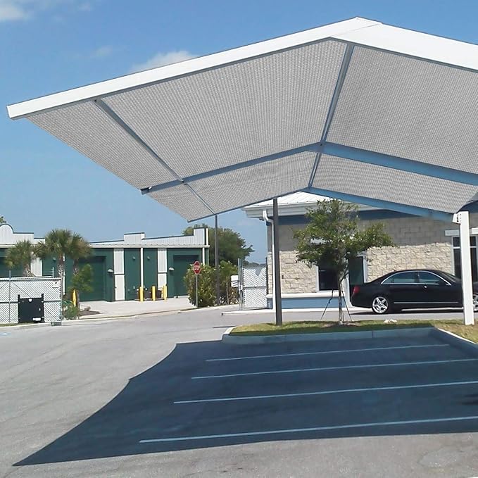 Eden's Decor Straight Flat-Edged Sun Shade Sail Rectangular 13' x 20' Grey - Image 7