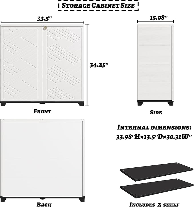 Outdoor/Indoor Storage Box, Resin and Plastic Storage Cabinet Waterproof - Image 4