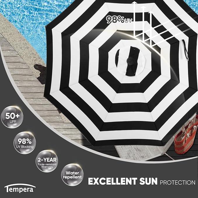 Tempera Patio Market Outdoor Table Umbrella - Image 3