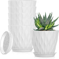 5 Inch Planter Pots, 6 Pack Indoor Planters, Small Flower Pots by SQKH