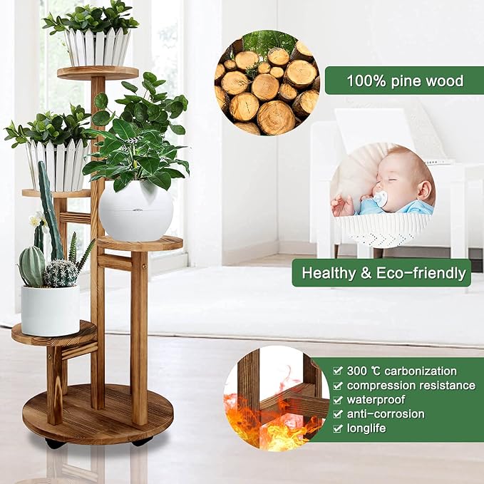GEEBOBO 5 Tiered Tall Plant Stand - Image 3