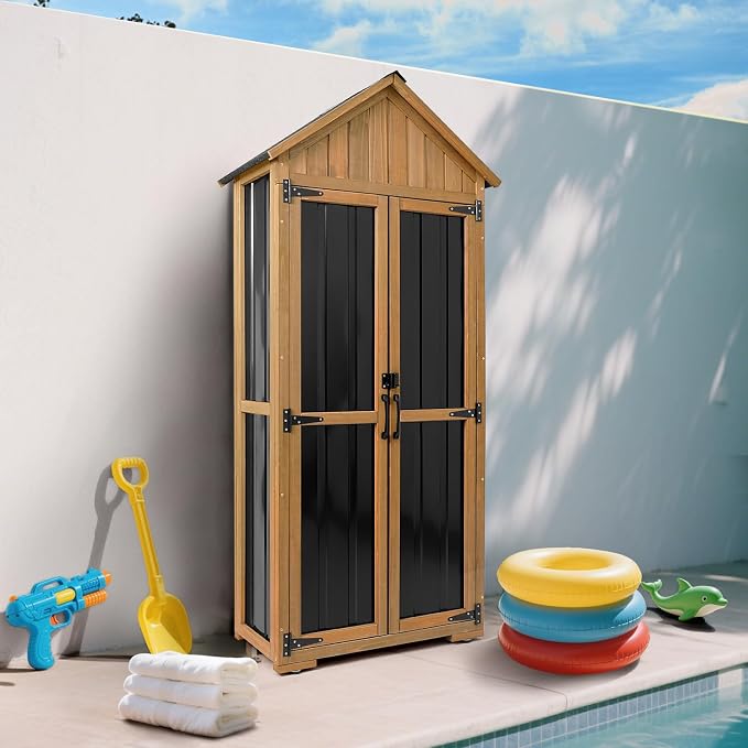 PetsCosset Outdoor Storage Cabinet Waterproof, Outdoor Storage Shed - Image 7