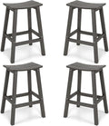 Weatherproof Bar Stools Set of 4, Saddle Seat, Bar Height Stools by LAHAAP