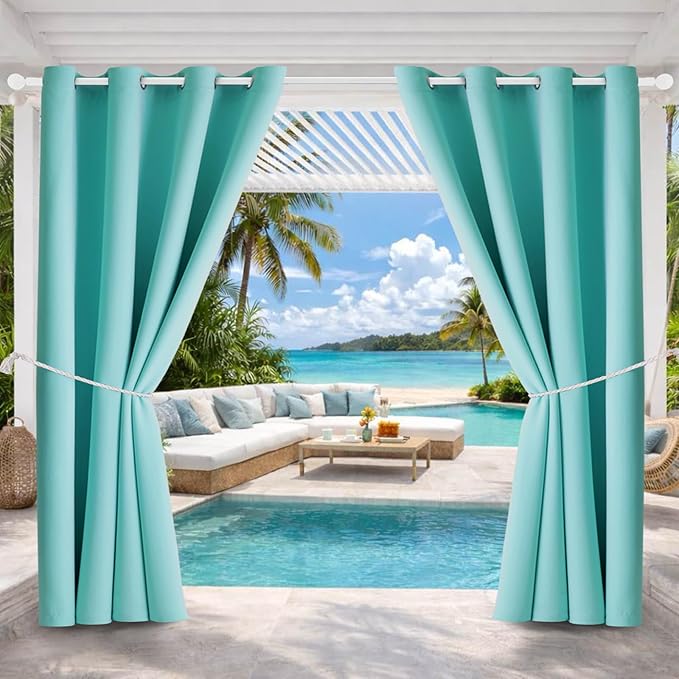 Waterproof Outdoor Curtain W52 x L84 by DivaenCamino