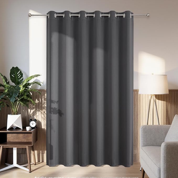 Joydeco Blackout Patio Sliding Door Curtains 84 Inches Long, Grommet Privacy by JOYDECO