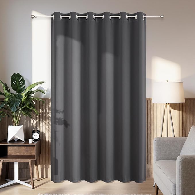 Joydeco Blackout Patio Sliding Door Curtains 96 Inches Long, Grommet Privacy by JOYDECO