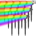 LANSOW 12 Pack Solar Spot Lights Outdoor Color Changing, 7 Modes Waterproof by LANSOW