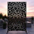 Metal Privacy Screen Outdoor 6FT – Laser-Cut Geometric Mosaic Decorative Steel by TALLYVERUS