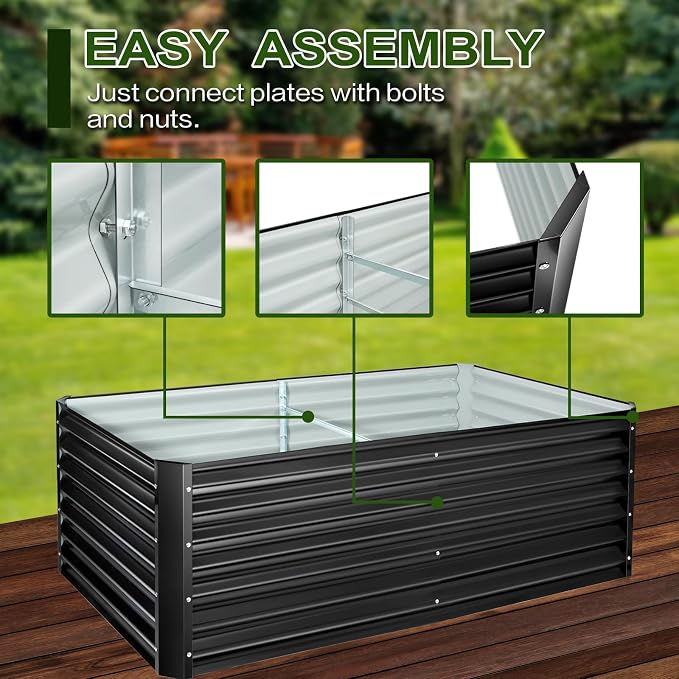 EDOSTORY Metal Raised Bed Garden Bed Kit, Large Metal Raised Garden Beds - Image 4