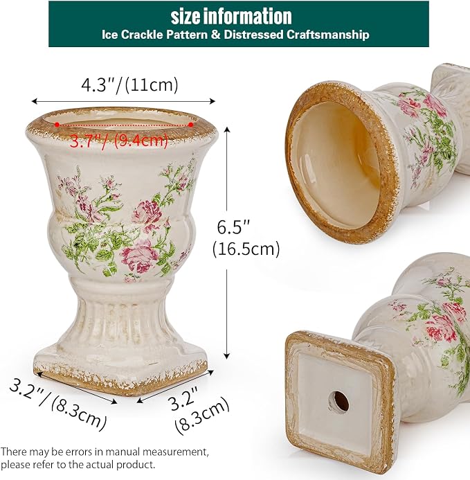 Sungmor Small Ceramic Urn Planter - Image 3