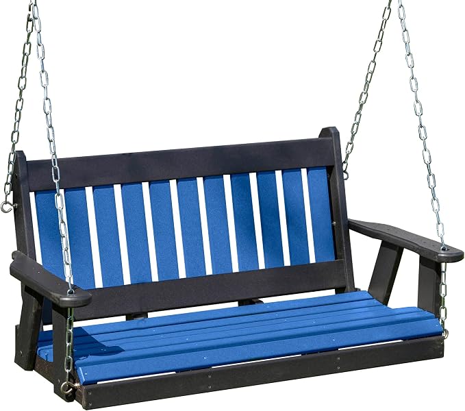 Mission Poly Lumber Wood 5FT Porch Swing Amish Craftsmandship Made in USA HDPE by Unknown