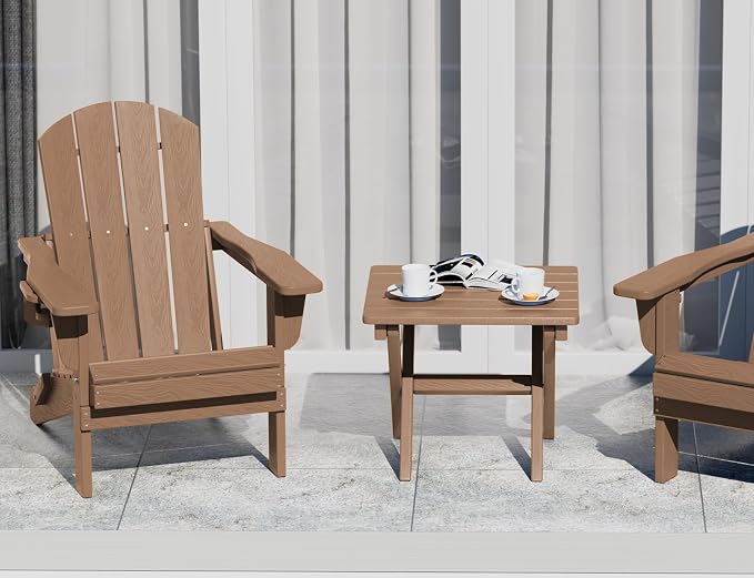 SERWALL Folding Outdoor Side Table Set of 6, Adirondack End Table - Image 9