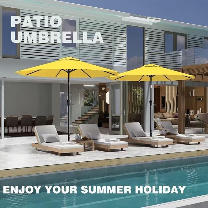 AreShark 9 FT Patio Umbrella for Outdoor, Outdoor Table Umbrella - Image 8