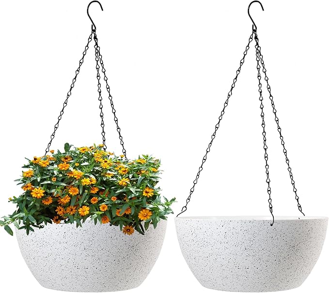 13 inch Large Hanging Planters Plant Pots by WSMKSZ
