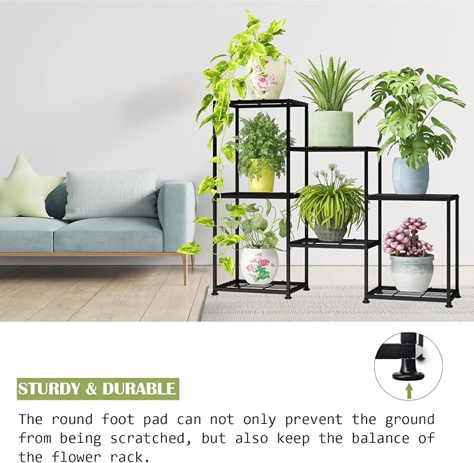 Metal Plant Stand Indoor Metal Plant Stands Outdoor Tiered Plant Shelf - Image 6