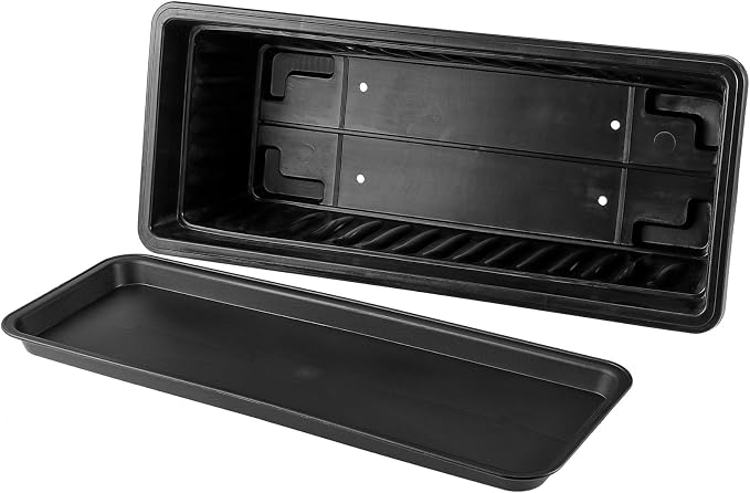 6 Pack 17 Inch Flower Window Box, Plastic Vegetable Planters Long Pots - Image 4