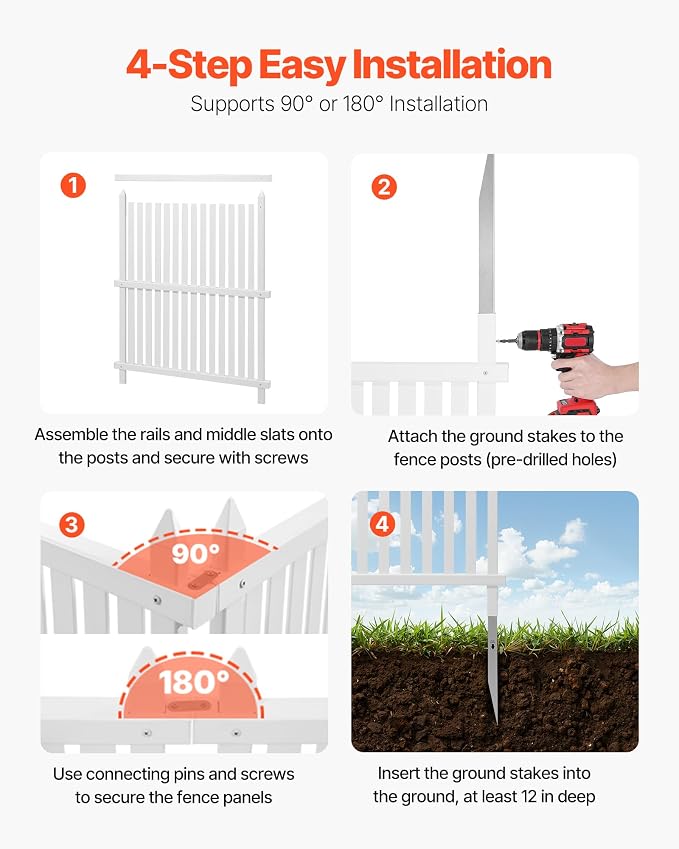 VEVOR 2 Panels Outdoor Privacy Screen, 36 x 45 in Air Conditioner Fence - Image 4