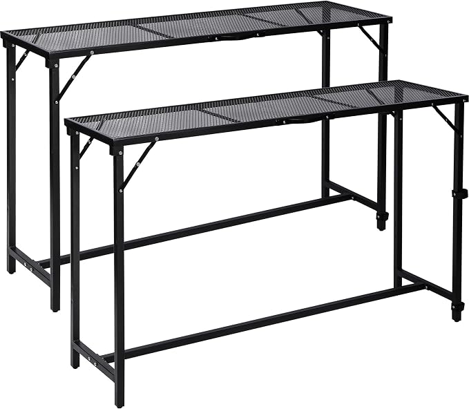 REDCAMP 55 Inch Outdoor Bar Table, 2 Pack Folding Paito Bar Height Hot Tub Table by REDCAMP