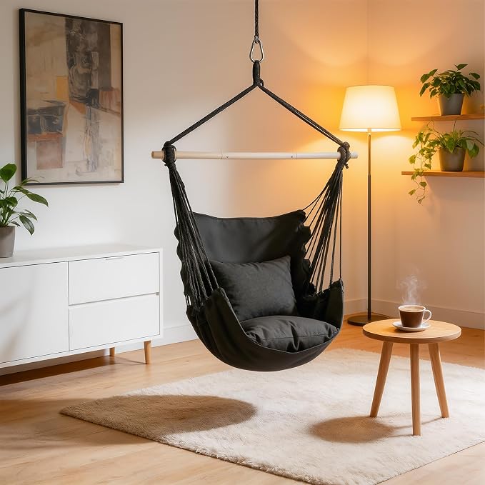 Athena Collection Hammock Chair Hanging Rope Swing Chair - Image 6