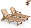 Lounge Chair Outdoor Set of 2, HDPE Chaise Lounge Outdoor, Pool Lounge Chair by Suunyn