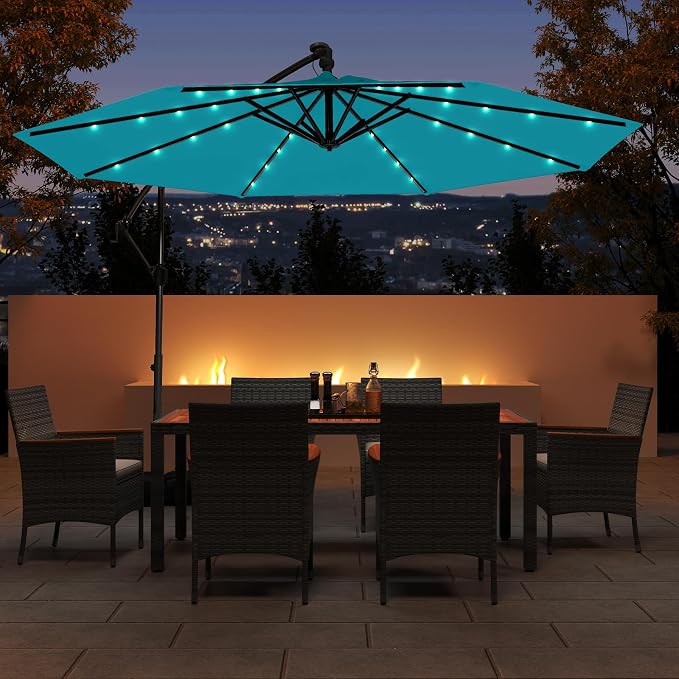 Tangkula 10ft Solar LED Patio Umbrella - Image 2
