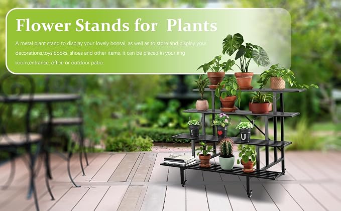 Zhongma 4 Tier Sturdy Metal Plant Stand - Image 4