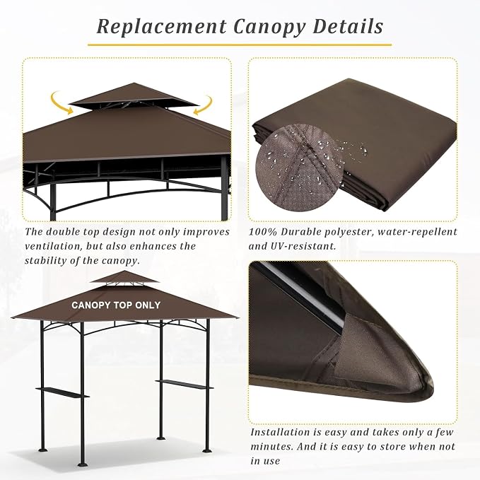 Grill Gazebo Replacement Canopy Top - Image 4