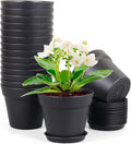 4 inch Small Plastic Nursery Pots, 16 Pack Plant Pots by Meowell
