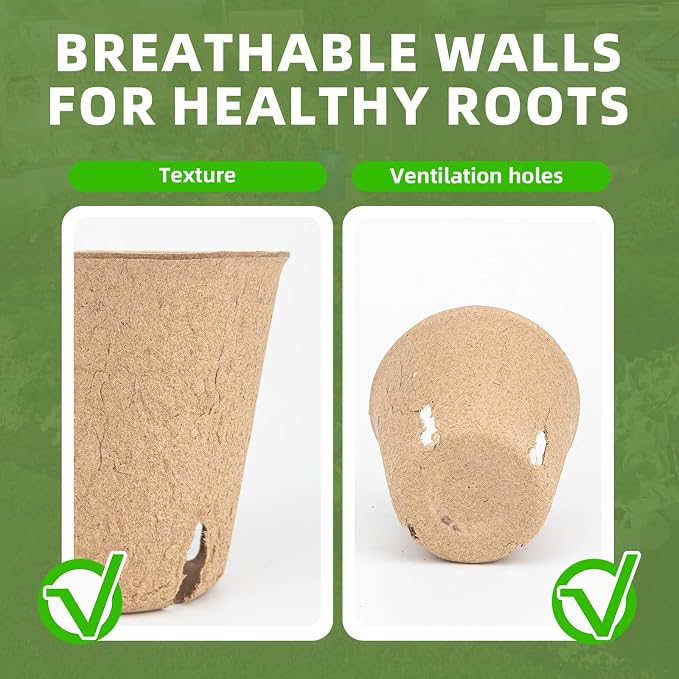 70Pcs Biodegradable 3.15” Peat Pots - Image 6