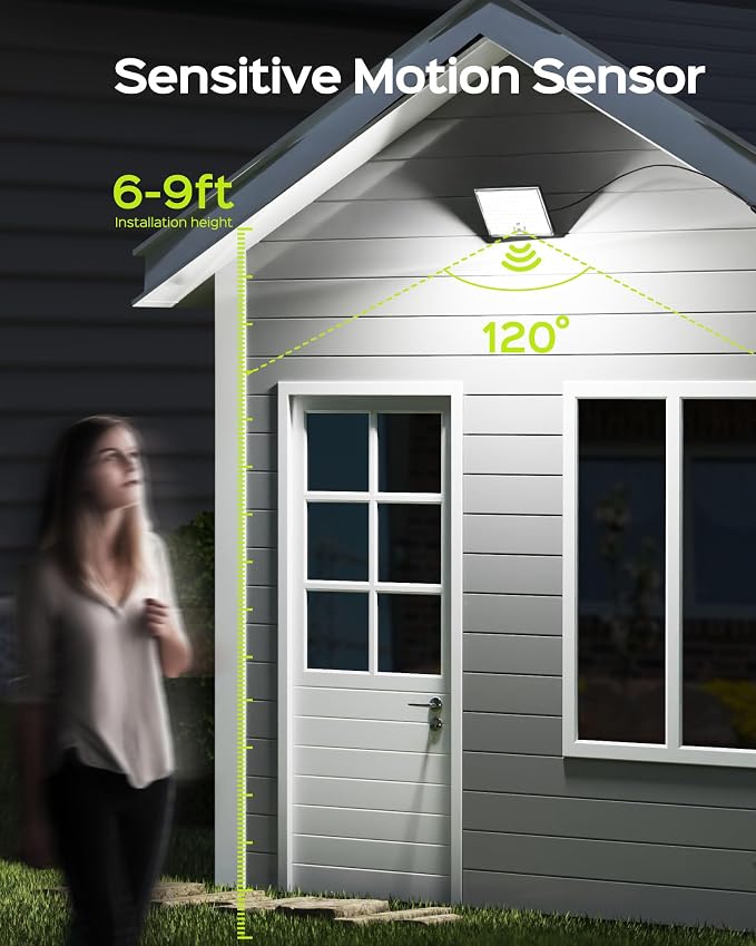 JACKYLED Solar Lights Outdoor Waterproof, Motion Sensor Flood Light 113 LED - Image 5