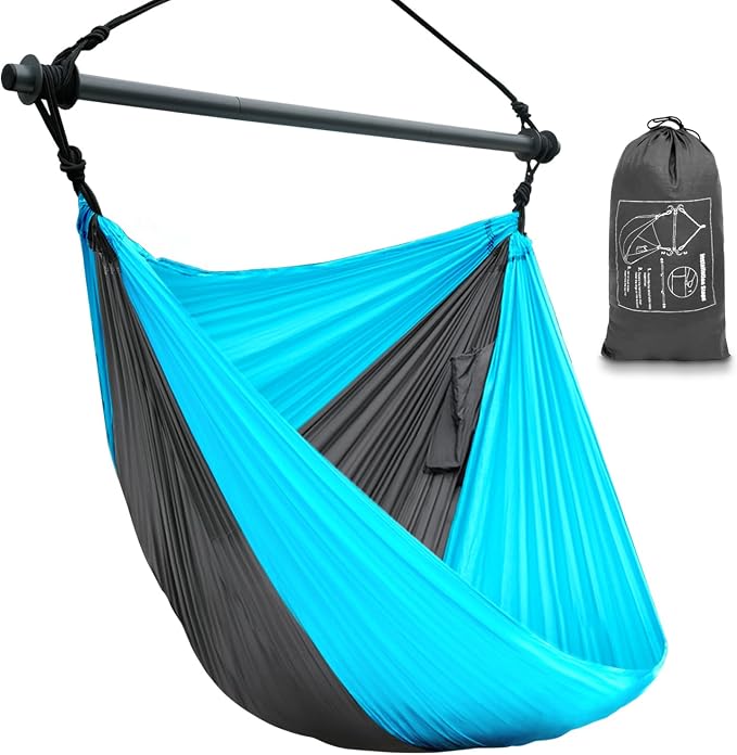 Hammock Chair, Hanging Chair for Outdoor Indoor, Large Lightweight Swing Chair by Konosnd