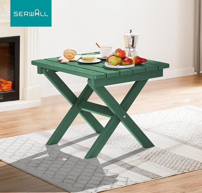 SERWALL Folding Outdoor Side Table Set of 6, Adirondack End Table - Image 8