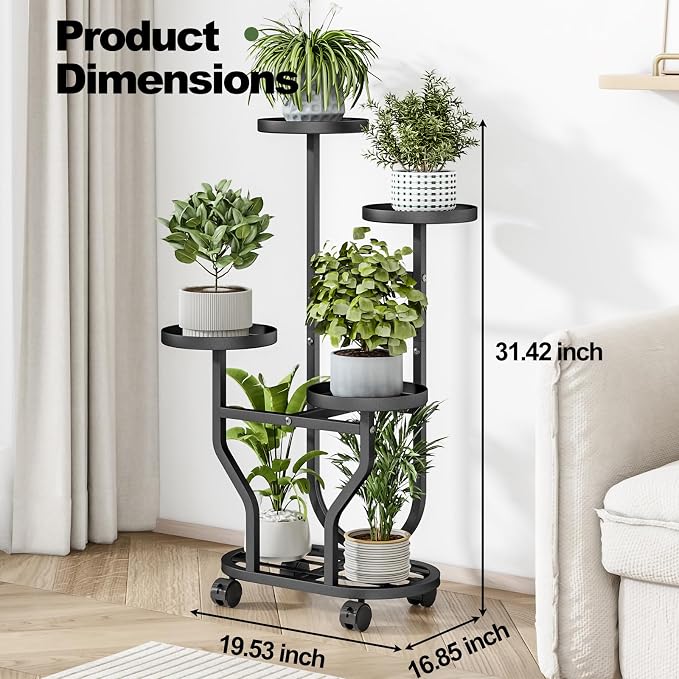 Plant Stand Indoor Outdoor 4 Tier Flower Holder - Image 2