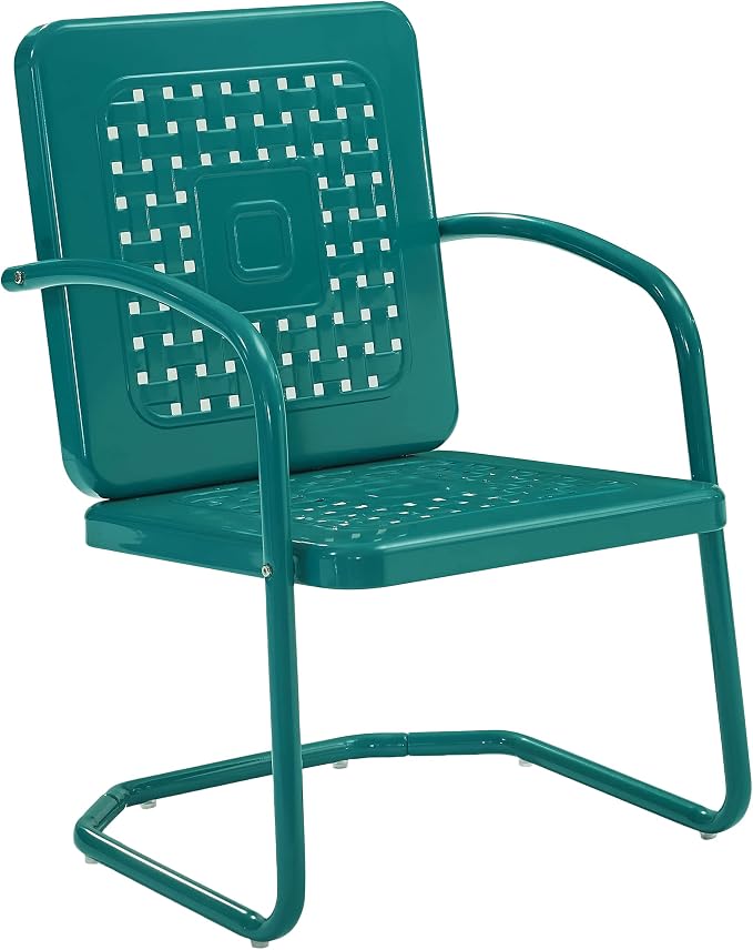 Crosley Furniture Bates 2-Piece Outdoor Chair Set, Retro Metal Patio Chairs - Image 13